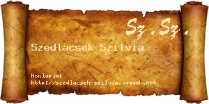 Szedlacsek Szilvia névjegykártya